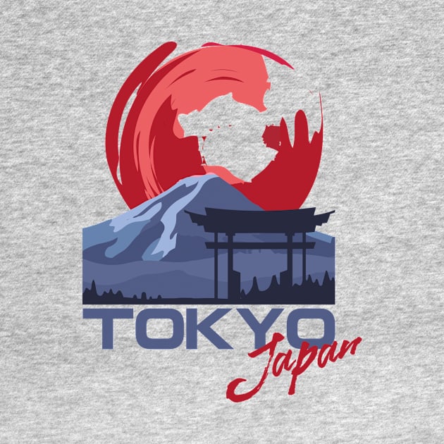 Sun over Tokyo by SM Shirts